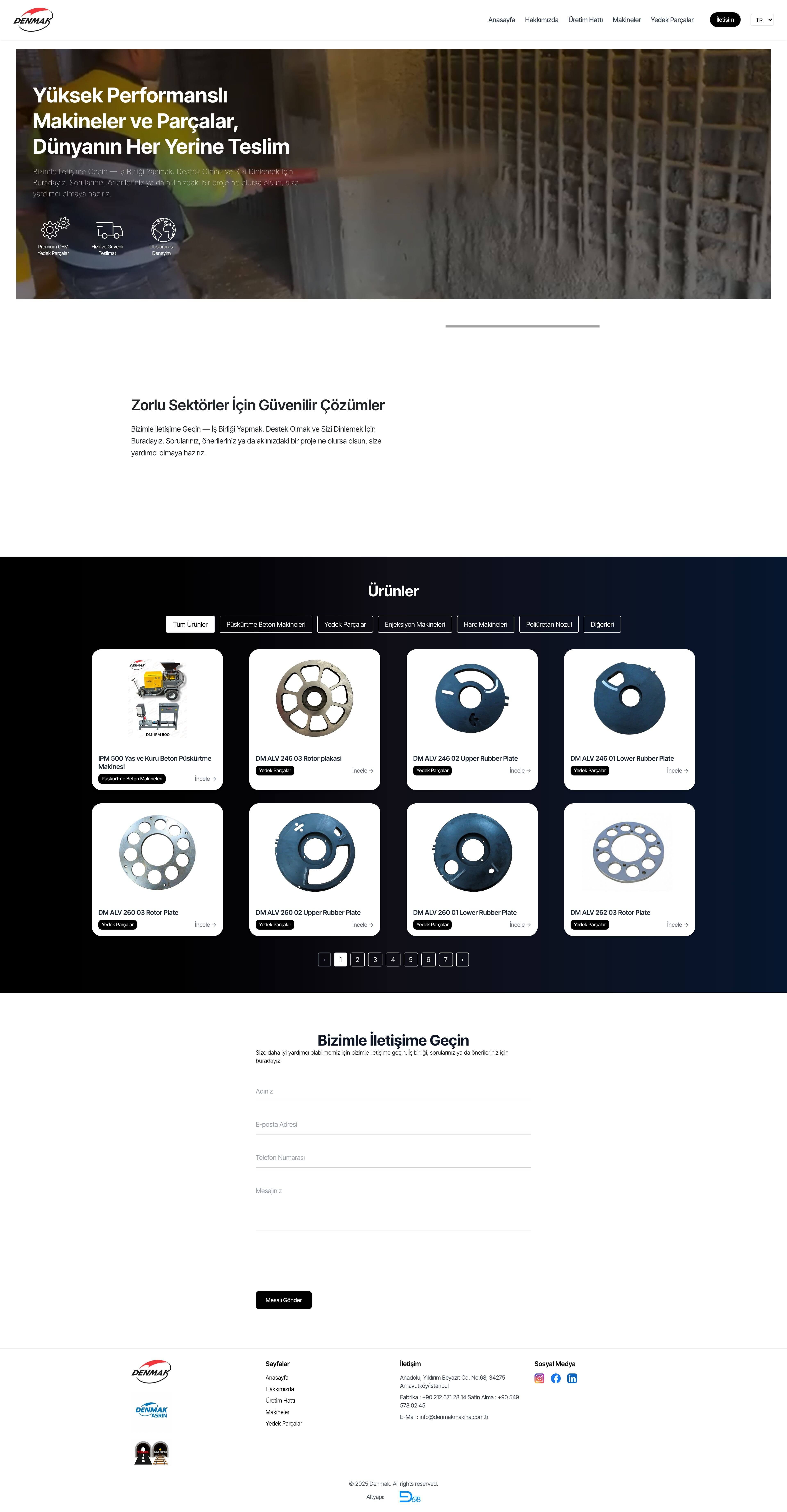 Denmak Makina Web Site